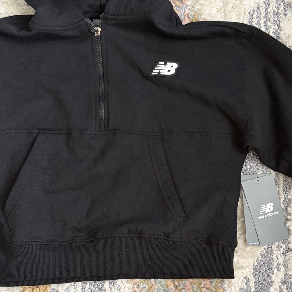 New Balance Black Half-Zip Hoodie